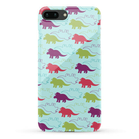 Triceratops Dino Pattern Phone Case