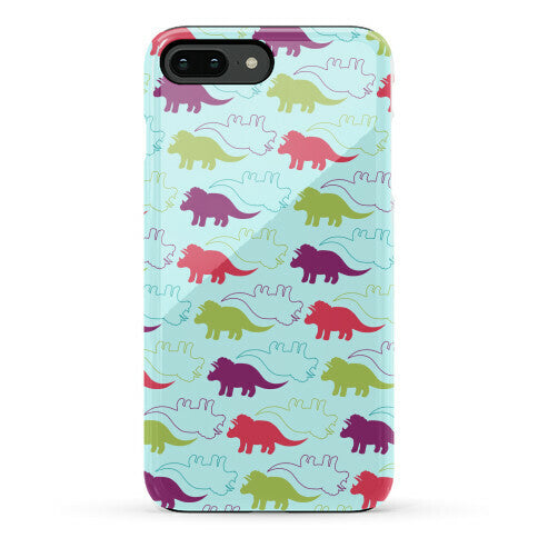 Triceratops Dino Pattern Phone Case