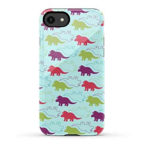Triceratops Dino Pattern Phone Case