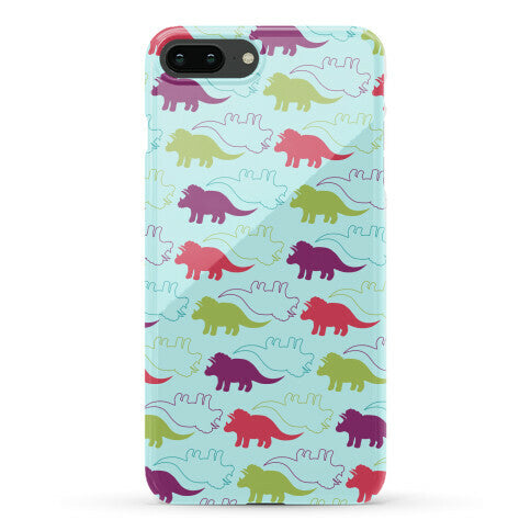 Triceratops Dino Pattern Phone Case