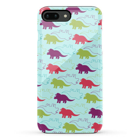 Triceratops Dino Pattern Phone Case
