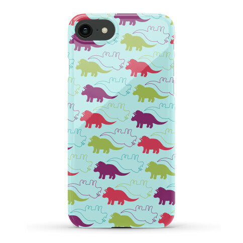 Triceratops Dino Pattern Phone Case