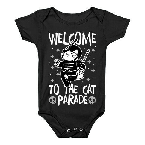 Welcome to the Cat Parade  Baby One Piece