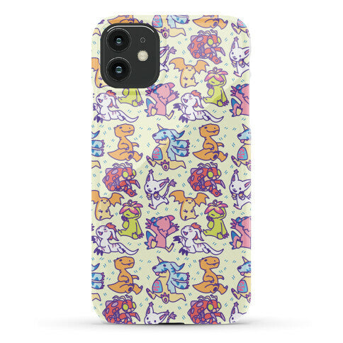 Digital Monsters Pattern Phone Case