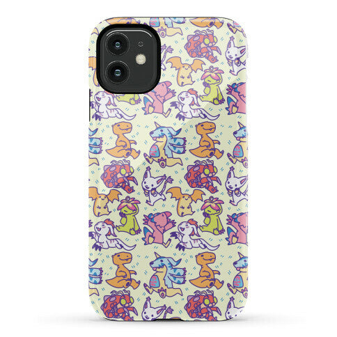 Digital Monsters Pattern Phone Case