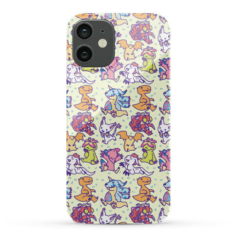 Digital Monsters Pattern Phone Case