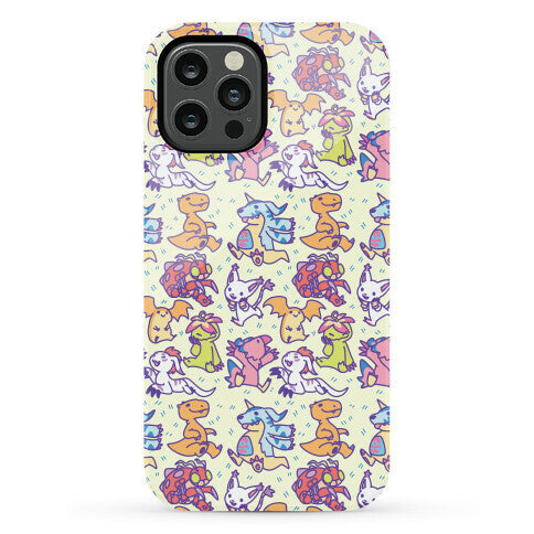 Digital Monsters Pattern Phone Case