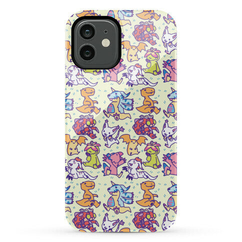 Digital Monsters Pattern Phone Case