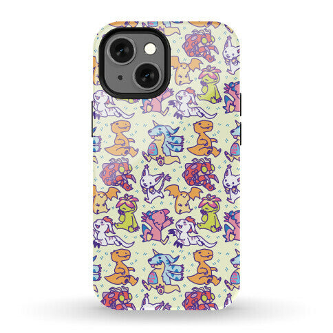 Digital Monsters Pattern Phone Case