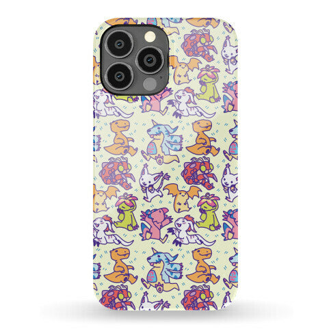 Digital Monsters Pattern Phone Case