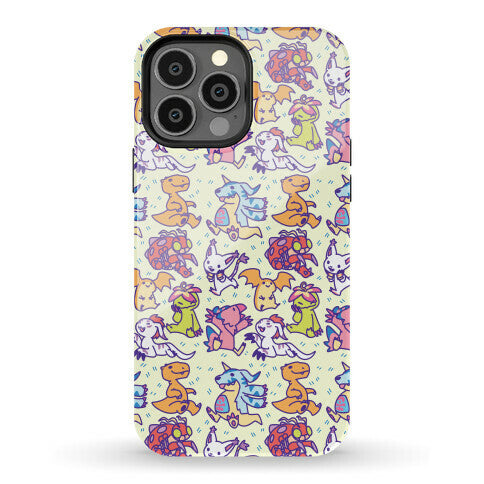 Digital Monsters Pattern Phone Case