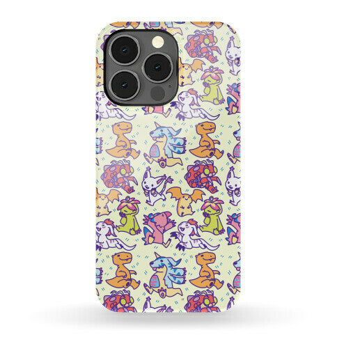 Digital Monsters Pattern Phone Case