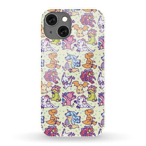 Digital Monsters Pattern Phone Case