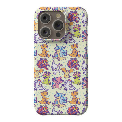 Digital Monsters Pattern Phone Case