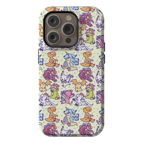 Digital Monsters Pattern Phone Case