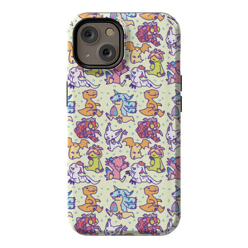 Digital Monsters Pattern Phone Case