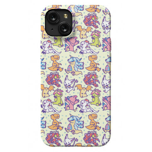 Digital Monsters Pattern Phone Case