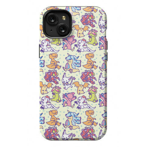 Digital Monsters Pattern Phone Case