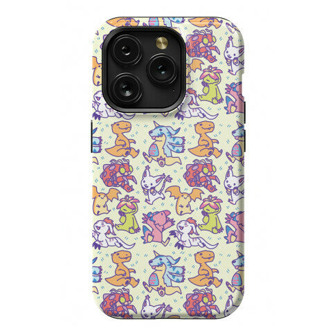 Digital Monsters Pattern Phone Case