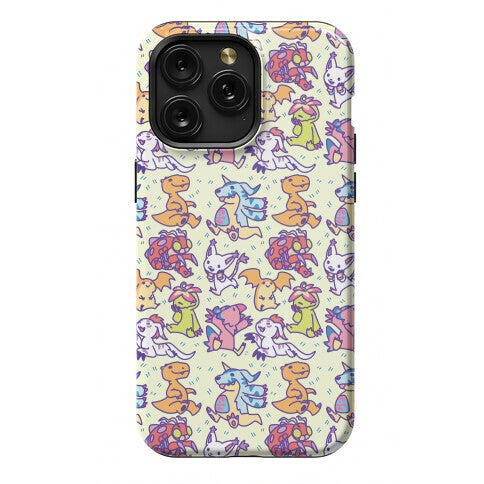 Digital Monsters Pattern Phone Case