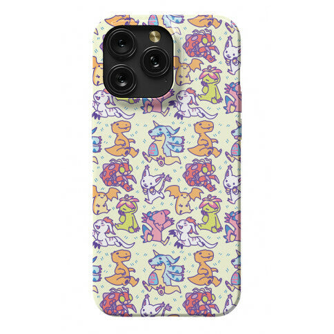 Digital Monsters Pattern Phone Case