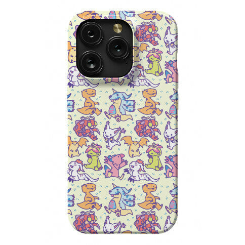 Digital Monsters Pattern Phone Case