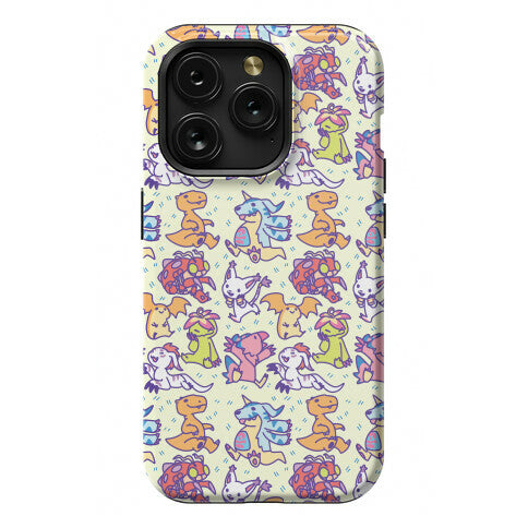 Digital Monsters Pattern Phone Case