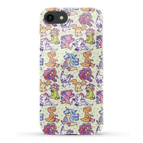 Digital Monsters Pattern Phone Case