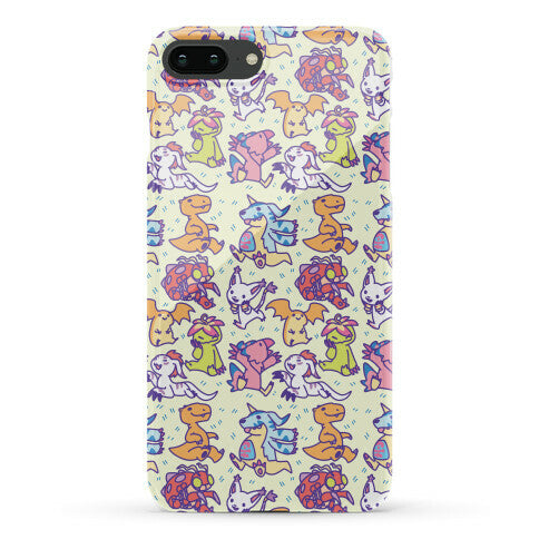 Digital Monsters Pattern Phone Case