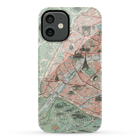 Vintage Paris Map Phone Case