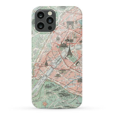 Vintage Paris Map Phone Case