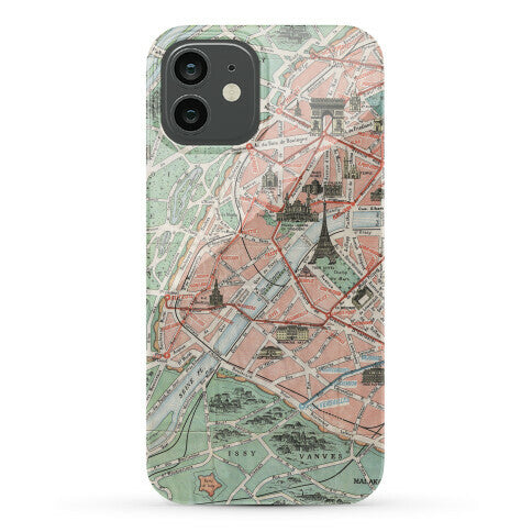 Vintage Paris Map Phone Case
