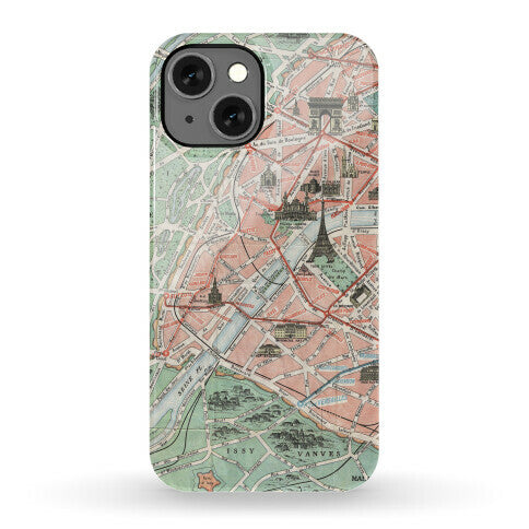 Vintage Paris Map Phone Case