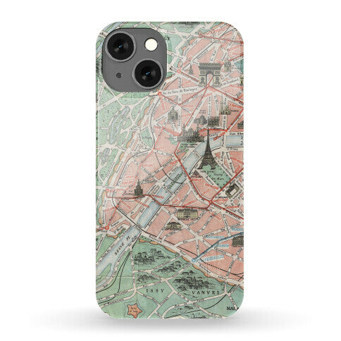 Vintage Paris Map Phone Case