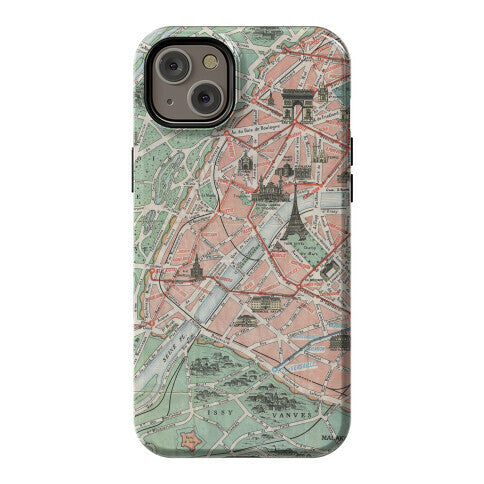 Vintage Paris Map Phone Case