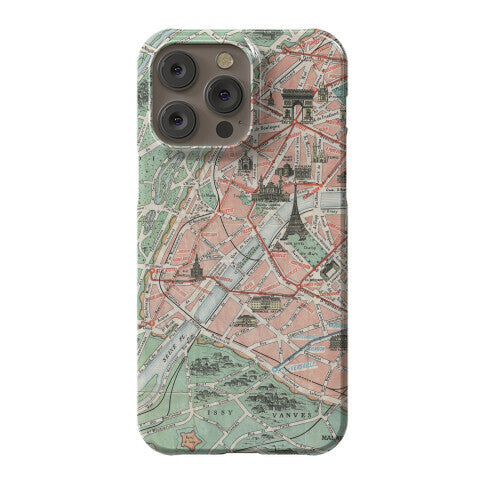 Vintage Paris Map Phone Case