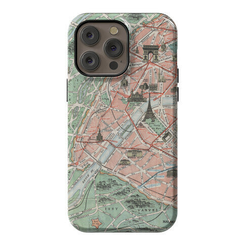 Vintage Paris Map Phone Case