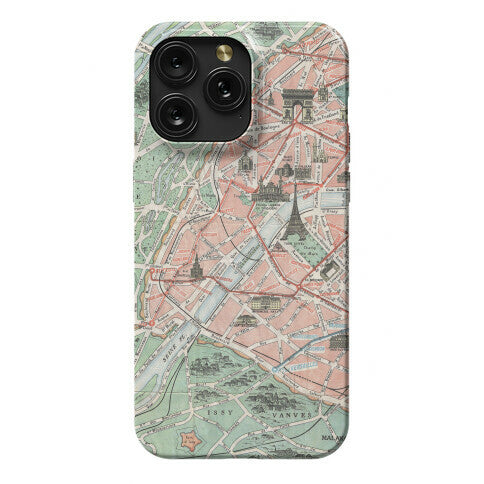 Vintage Paris Map Phone Case
