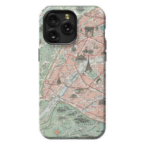 Vintage Paris Map Phone Case