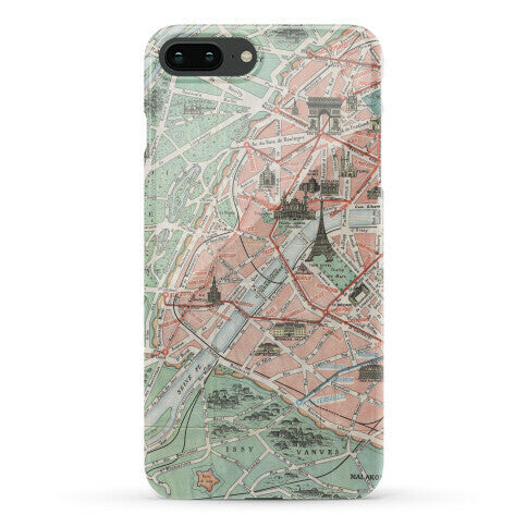 Vintage Paris Map Phone Case