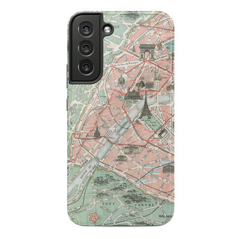 Vintage Paris Map Phone Case