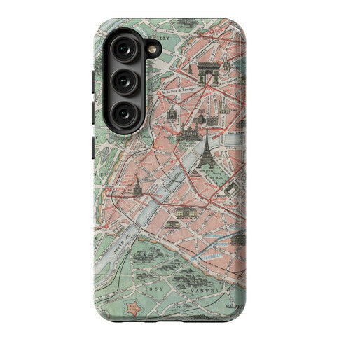 Vintage Paris Map Phone Case