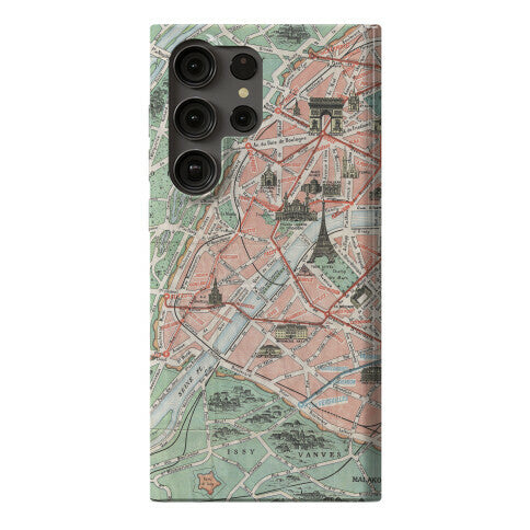 Vintage Paris Map Phone Case