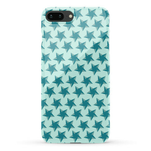 Teal Star Pattern Phone Case