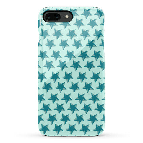 Teal Star Pattern Phone Case