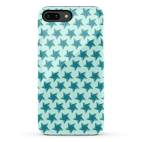 Teal Star Pattern Phone Case
