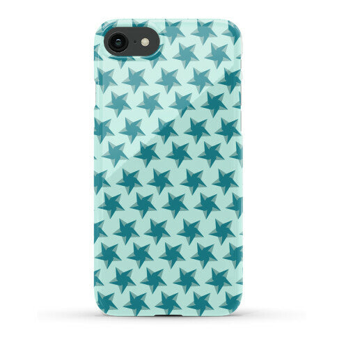 Teal Star Pattern Phone Case