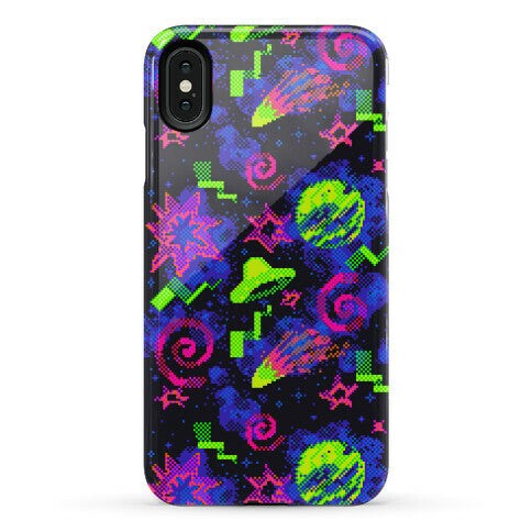 Faux Retro Arcade Carpet Pattern Phone Case
