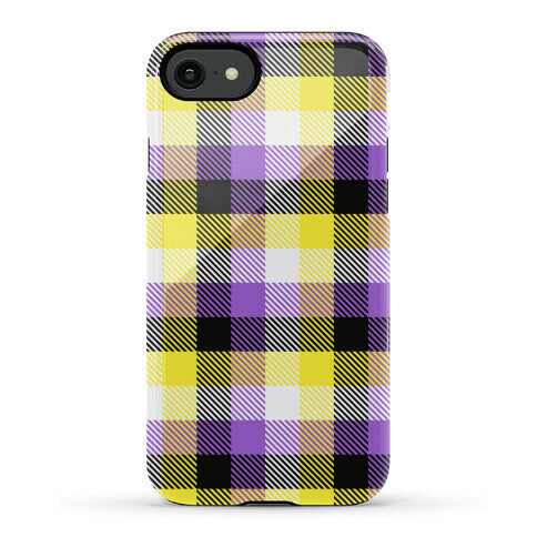 Nonbinary Pride Flag Plaid Phone Case