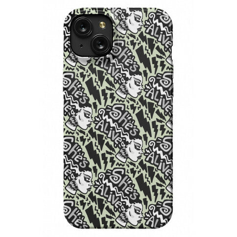 She's Alive Bride of Frankenstein Parody Phone Case
